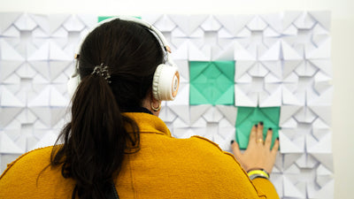 Origami Meditation Mural - An Interactive Paper Origami Installation